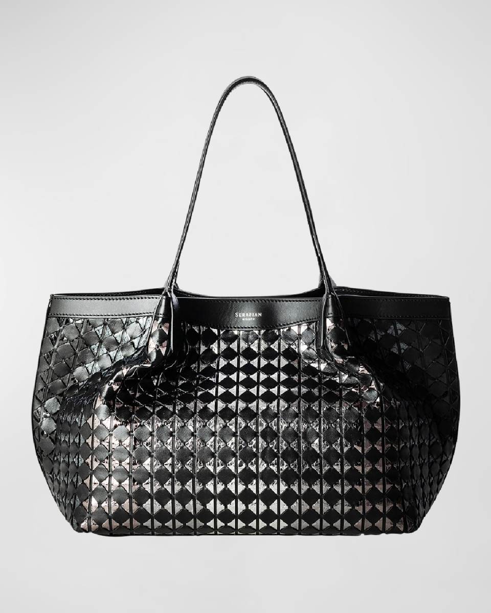 Small Secret Mosaic Leather Tote Bag